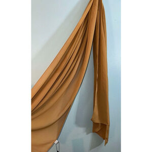 LMVERNA Womens Soft Brown Scarf Semi Sheer Long NWT